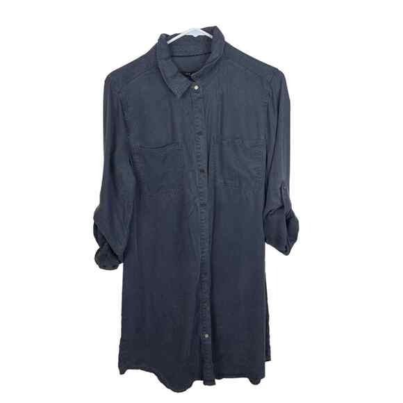 NEW Max Jeans 100% Tencel Snap Button Front Shift Dress Women's Size Large - Picture 1 of 10